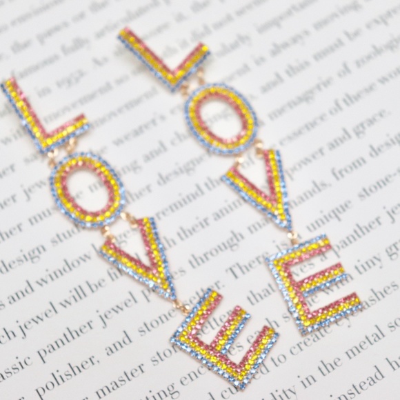 LOVE Drop Earrings - Picture 6 of 7